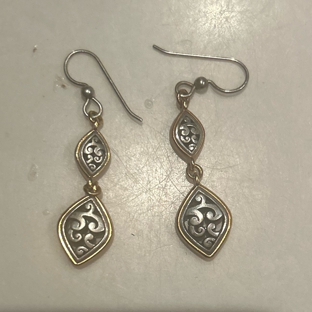 Brighton Gold and Silver Filigree Earrings